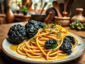 Trufa Negra à Moda Francesa com Massas Energéticas