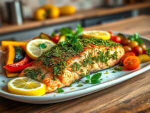 Salmão Grelhado com Crosta de Ervas: O Prato Gourmet de Restaurante em 20 Minutos (Ômega-3 Turbinado!)
