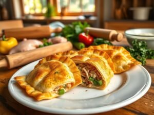 Pastel de Forno Fit de Frango: A Receita Assada que Mata Vontade de Pastel Frito (Só 150 Calorias!)