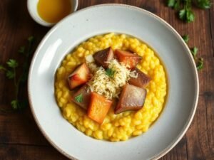 Risotto de Açafrão com Tutano e Parmigiano 24 Meses